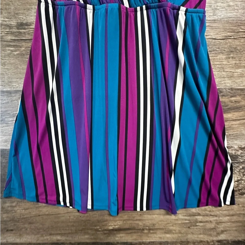 Lane Bryant Striped Midi Dress - Blue and Purple - Picture 6 of 7